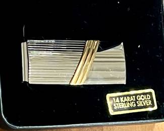 2 David Donahue 14K & Sterling money clips