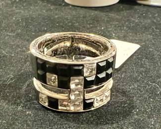 Swarovski ring w/matching bracelet & earrings