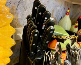 Knife set w/block