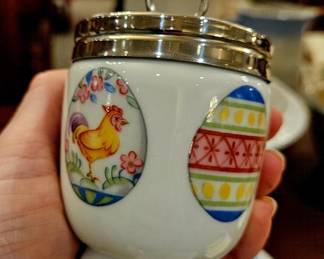 Egg Codler
Royal Worcester. Rooster, hen, Easter egg discontinued 
