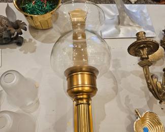 Candle holder, brass, oversized