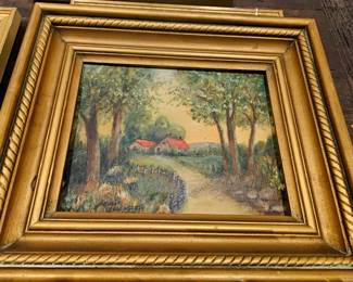 Original oil painting, signed Annie Lancaster 1953