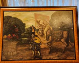 Surrealist painting, signed