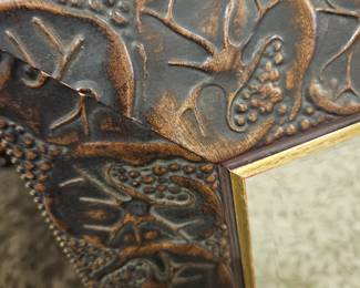 Close up of frame on mirror