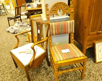 Antique and sturdy chairs