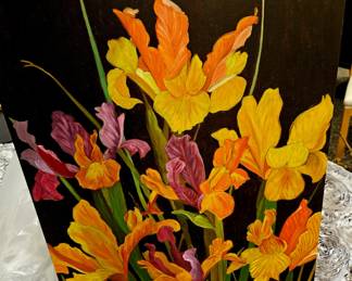 Original art flowers, original painting byThu Nguyen