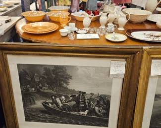 Gilt Framed chromo lithographs circa 1840