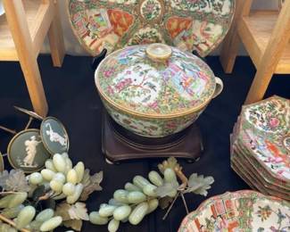 Rose medallion, jade fruit selections