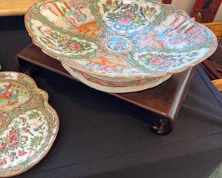 Lovely Rose Medallion footed platter