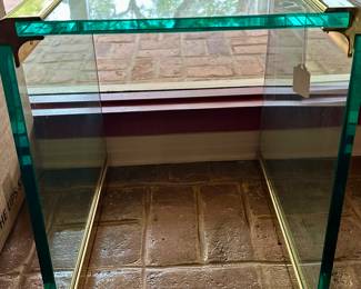 Another very thick glass side table - very contemporary