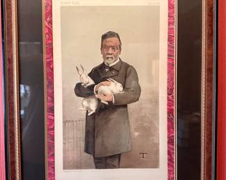 Close up of litho and detail of framing