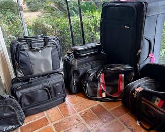 All sorts of luggage from worldwide travels