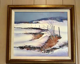 Oil on canvas by localist G. Michaud