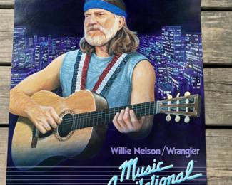 Willie Nelson Wrangler Blue Bell poster