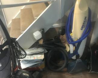 Kirby vacuum and Oreck floor cleaner!