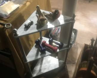 Small marble and chrome corner shelf!
