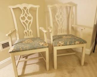 Painted Chippendale Armchairs - Pair