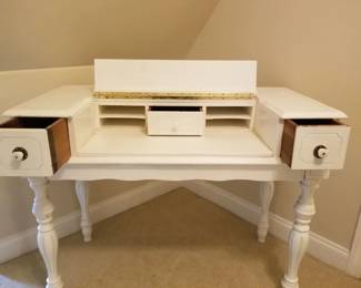 Vintage Writing Desk and Side Chair - Desk Detail