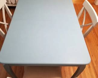 Painted Kitchen Table & 4 Side Chairs - Table Detail