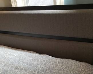Contemporary Full Size Headboard with Metal Frame & Complimentary Mattresses - Headboard Detail