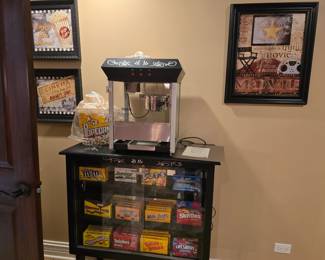 Popcorn MACHINE, CANDY OR DISPLAY CASE.  GREAT STAGING OR AIR BNB PIECE