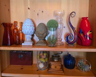MURANO GLASS, BLOWN GLASS, ANCHOR HOCKING, COFFEE GRINDER