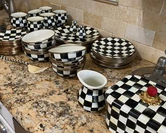 MacKenzie-Childs enamel dinnerware set