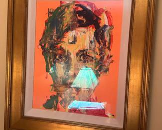 Original Painting by Jeong Ah Lim titled 'An Ordinary Person-Twi'.  Likely Twiggy. I have receipts from the original purchase.  Lim's originals regularly sell for over $2,000