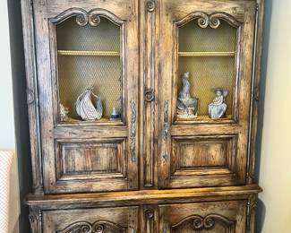 Interesting petite armoire, shorter bc it tucks into a niche