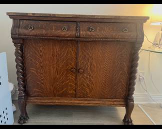 Antique oak sideboard with gorgeous greenman detail