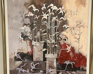 Cool vintage wall art by Chas Werner. Large scale