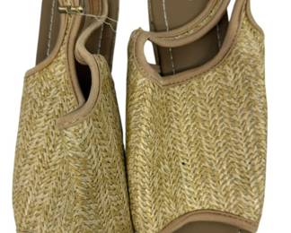 Never Worn Woven Wedge Sandals 
