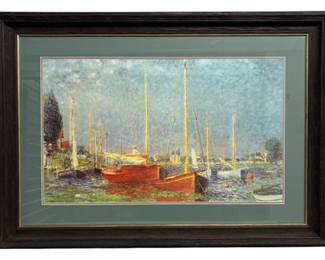 Monete Red Boats at Argenteuil Print 
