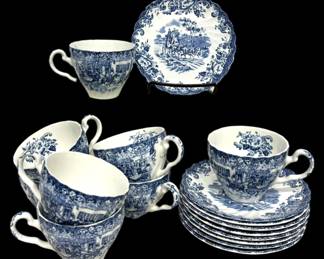 Johnson Bros Coaching Scenes Tea Cups 