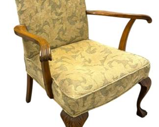 Large Wood Frame Armchair 