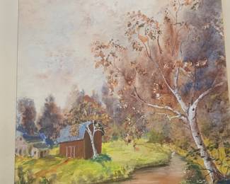 Original watercolor by Sonoma Calif artist Andrea Cleall