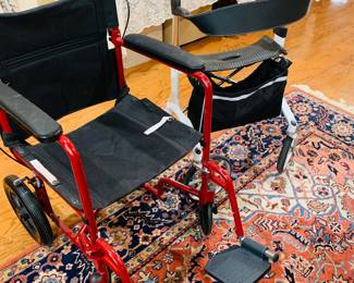 Brand new wheelchair and walker. 