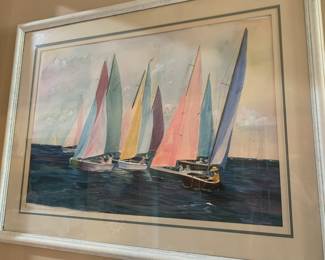 original watercolor by Alabama gulf coast artist Blanche Sumrall