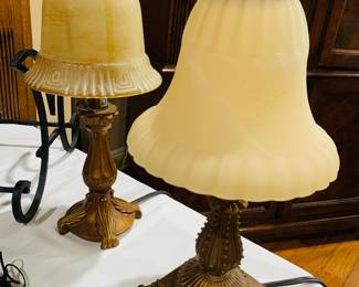 Pair of boudoir lamps