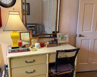 Henry Link faux bamboo desk