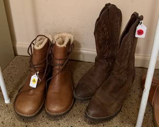 Uggs, cowboy boots