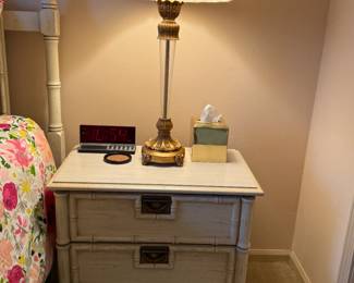 Henry Link faux bamboo nightstand