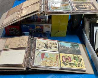 Vintage trade cards and postcards