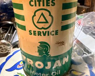 Cities Service Trojan Motor Oil Can