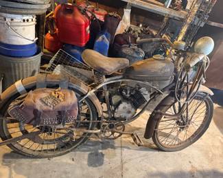 Vintage whizzer motor bicycle 