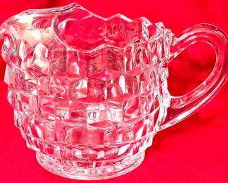 FOSTORIA AMERICAN FAT SQUATTY ICE LIP PITCHER VTG