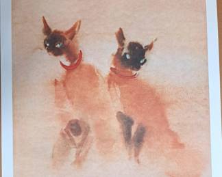 ART PRINT SIAMESE CATS