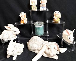 EASTER CERAMIC BUNNY RABBITS LOT