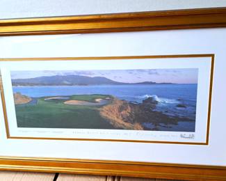 PEBBLE BEACH FRAMED GOLF COURSE