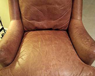 LEATHER HICKORY NC CHAIR